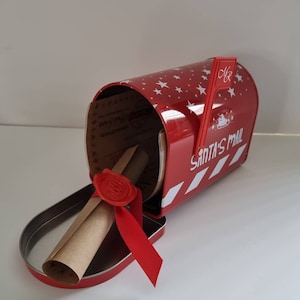 Buzón de Papá Noel, cartas de elfo, certificado de Papá Noel, carta de Papá Noel, Papá Noel, buzón de Papá Noel personalizado, buzón de Navidad,