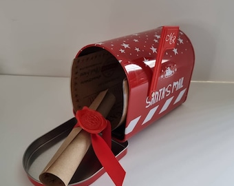 Santa mail box, elf letters, Santa certificate, Santa letter, Father Christmas, personalised Santa mail box, Christmas post box,