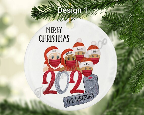 Handmade christmas 2020 year of the lockdown bauble WOODEN mask engraved Handmade christmas 2020 year of the lockdown bauble WOODEN mask engraved