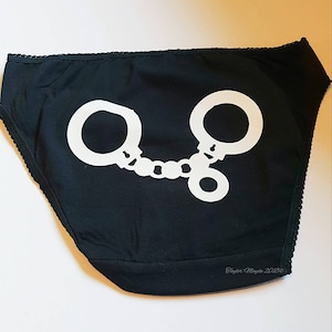 Sexy underwear, ladies after dark panties, spank me, bdsm, fun naughty pants, ladies fun briefs, handcuffs, bedroom fun, valentines gifts, image 5