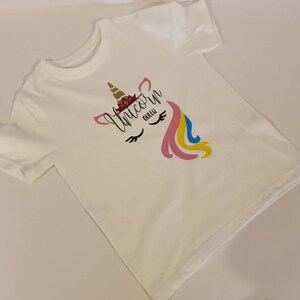 Unicorn tshirt, girls unicorn tees, personalised tshirts, birthday gifts for girls, girls clothing, unicorn lovers, unicorn gifts,