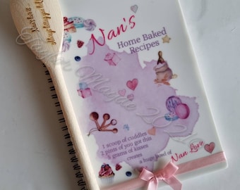 Recipe book, handmade cook book, book for recipies, personalised book, Baking lovers, chefs kitchen, keepsake gifts, mother's day, birthday,