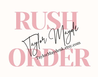 Rush my order add on, please read description,