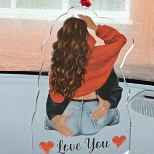 Custom car hanger, lovers, birthday gifts, personalised, valentines day, couples gift, newly weds, personalized car gift, anniversary gift,
