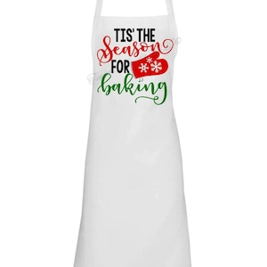 Christmas Apron, Ladies baking apron, Adult Christmas aprons, Christmas chef, xmas baking, Christmas cook, Christmas baking, baker apron,