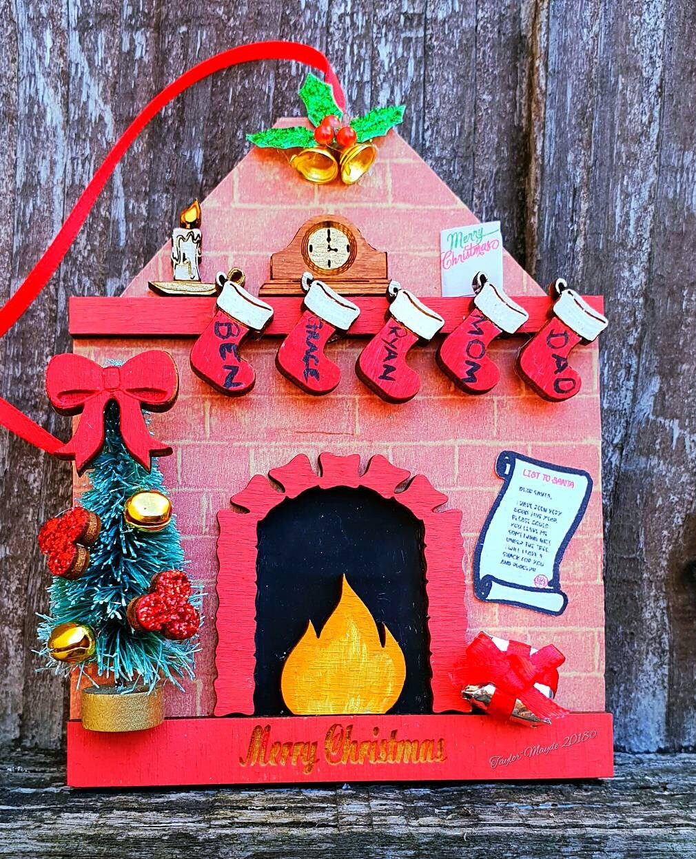 Tree Dec Christmas Tree Decoration Personalised Hanging Xmas Etsy UK