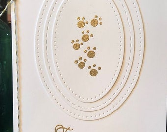 Pet Sympathy Card "Faithful Friends will always leave pawprints on your heart"