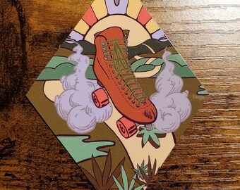 Blazed Trails Roller Skating Sticker