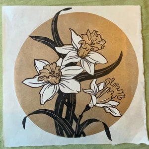 Full Moon Flower March Daffodil Print