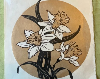 Full Moon Flower March Daffodil Print