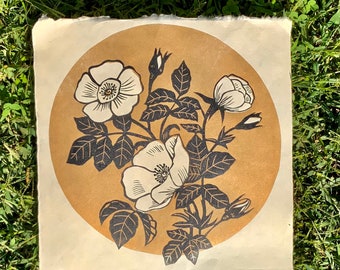 Full Moon Flower August Poppies Print
