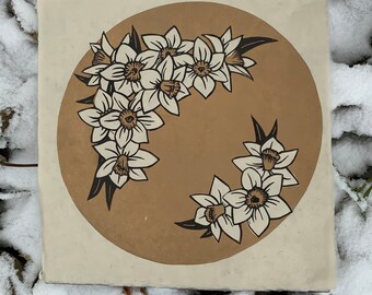 Full Moon Flower December Narcissus Print