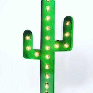 Cactus Marquee 36, Cactus Wall Decor, Light Up Cactus image 3