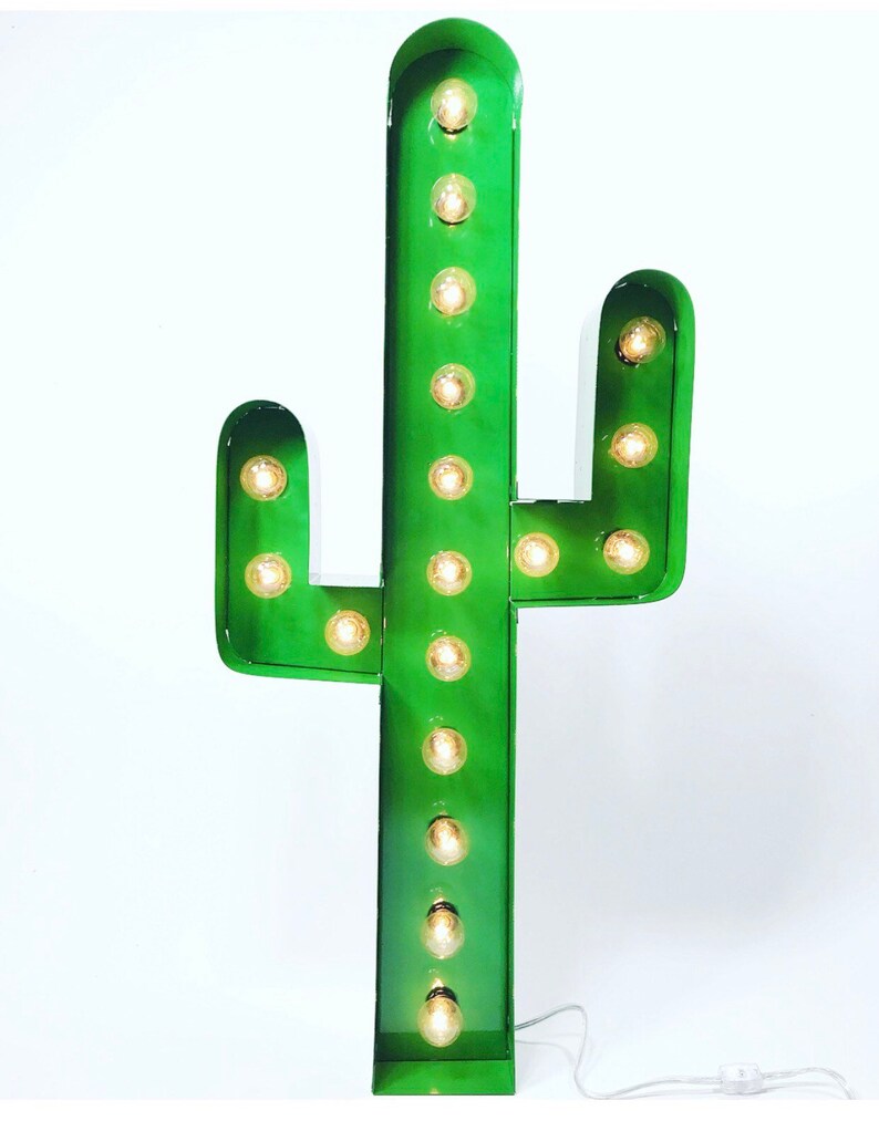 Cactus Marquee 36, Cactus Wall Decor, Light Up Cactus image 3