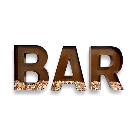 BAR Wine Cork Holder, Wine Decor, Wine Lovers Gift Australia