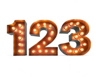 Marquee Numbers 18&quot;, Light Up Number