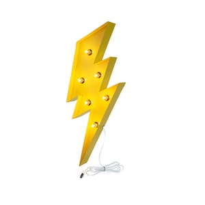 Lightning Bolt Marquee, Light Up Sign Standard 24"