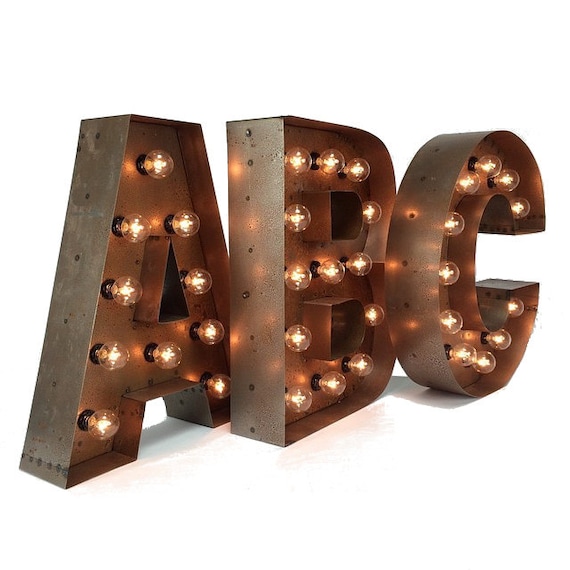Lår Talje Bore 12 Marquee Letters Light up Letters - Etsy