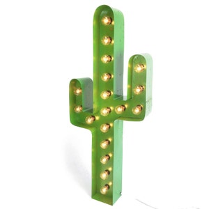 Cactus Marquee 36, Cactus Wall Decor, Light Up Cactus image 6