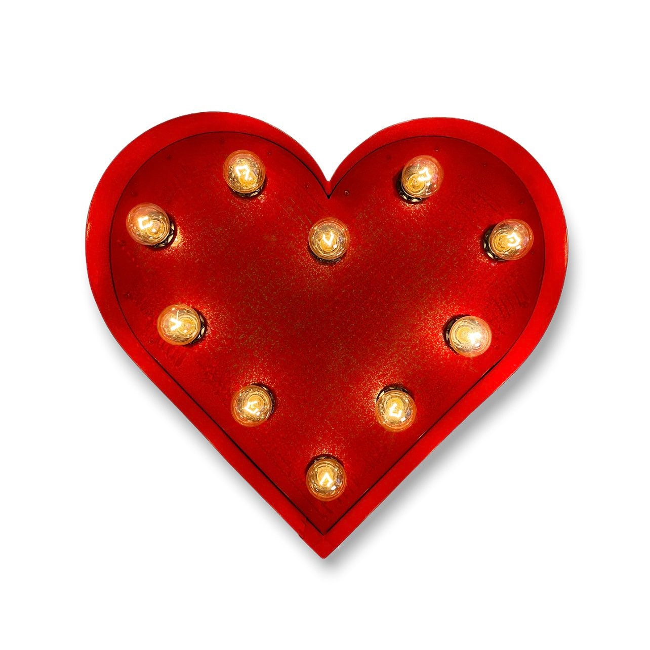 Unique Gold I Love You Heart Led Light Table Lamp Gift UK Made Valentines Day 