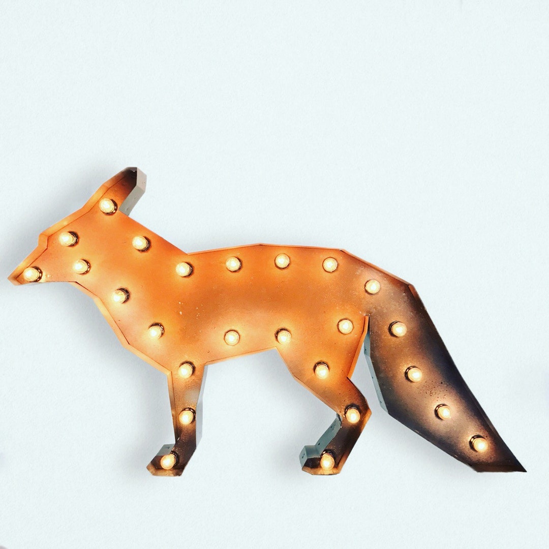 Fox Marquee, Light up Sign Etsy
