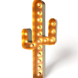 Cactus Marquee 36, Cactus Wall Decor, Light Up Cactus image 4