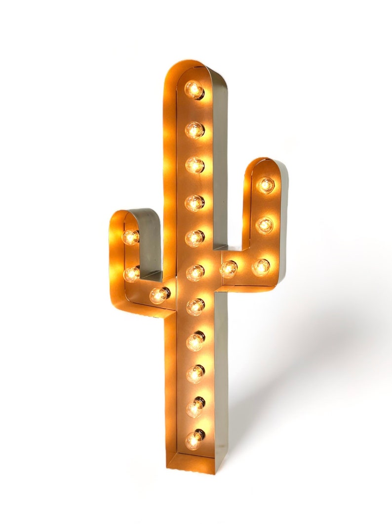 Cactus Marquee 36, Cactus Wall Decor, Light Up Cactus image 4