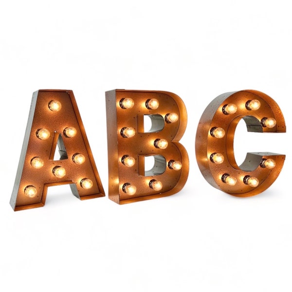 12" Marquee Letters, Light Up Letters