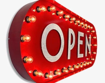 Open Sign Marquee 42", Light Up Sign