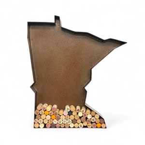 Minnesota Wine Cork Holder, Wine Decor, Wine Lovers Gift