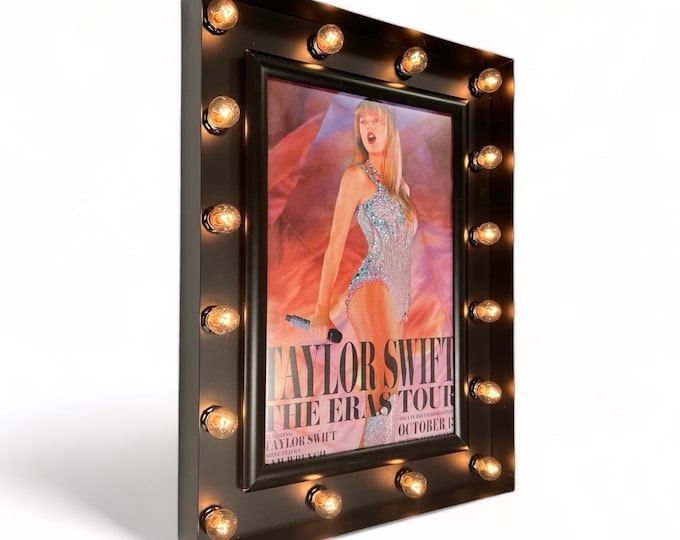Illuminated Marquee Poster Display Wrapped 11x17 with Snap Frame: Home Theater Decor