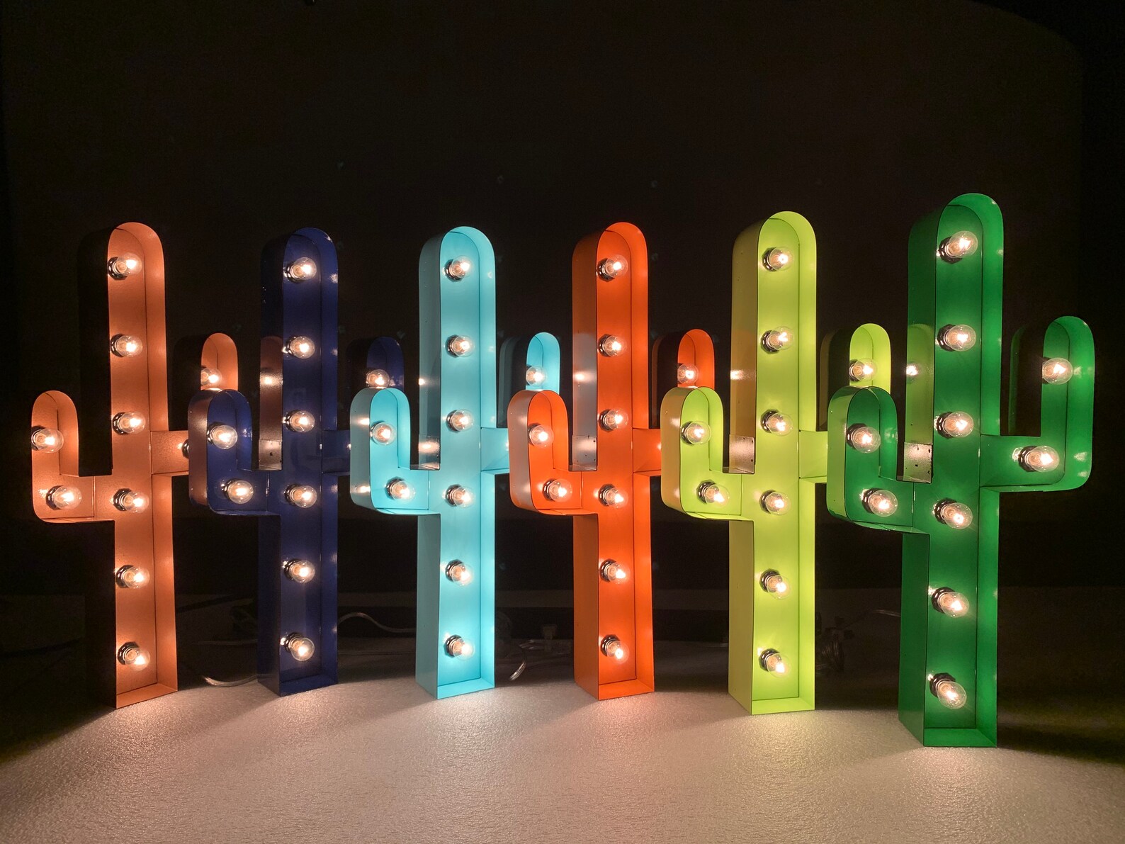Cactus Marquee 24 Cactus Wall Decor Light up Cactus Etsy