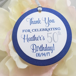 Custom Mini Wine Bottle Favor Tags, Champagne Favor Tags, 40th, 50th, 60th, Champagne Tags, Birthday Decoration