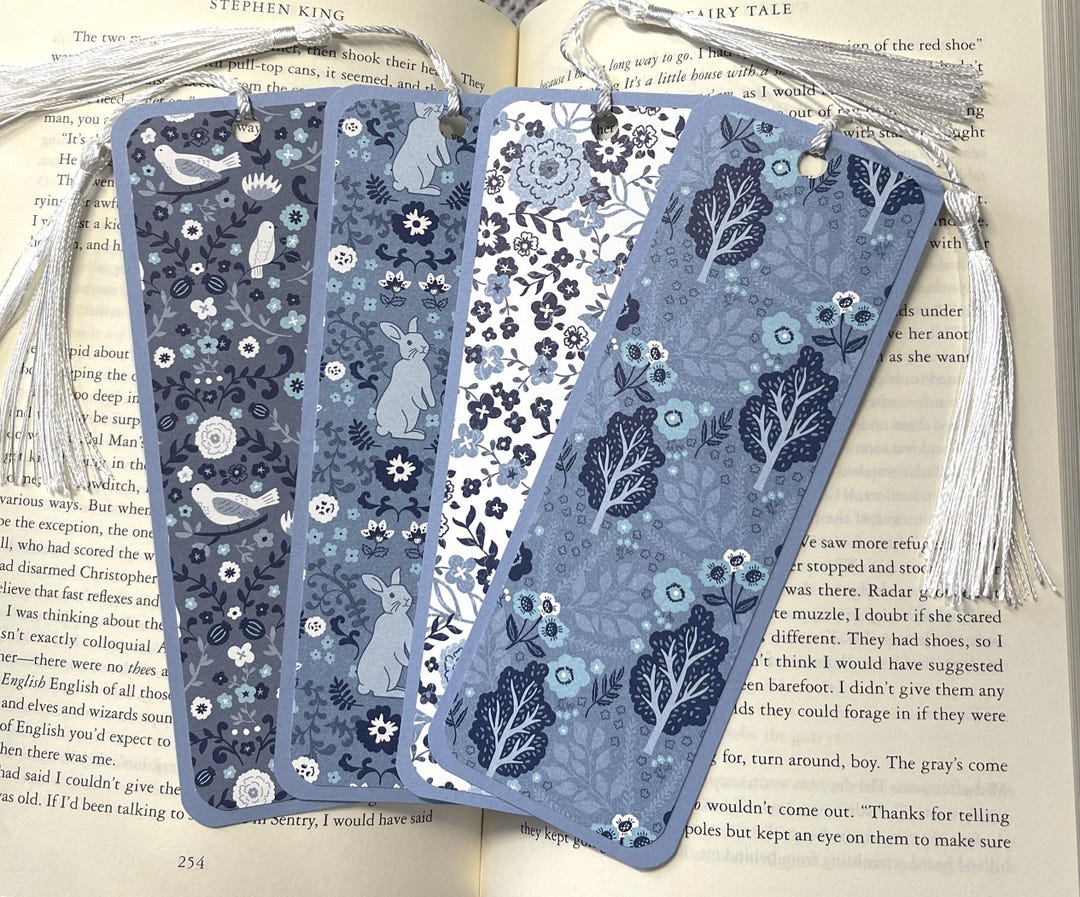 Handmade Floral Paper Bookmark With Tassel: Book Lover Gift - Etsy
