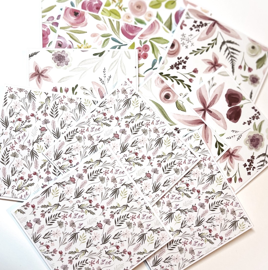 Set of 12 Mini Handmade Note Cards, Gift Enclosure, Gift Bag Card, Mini ...