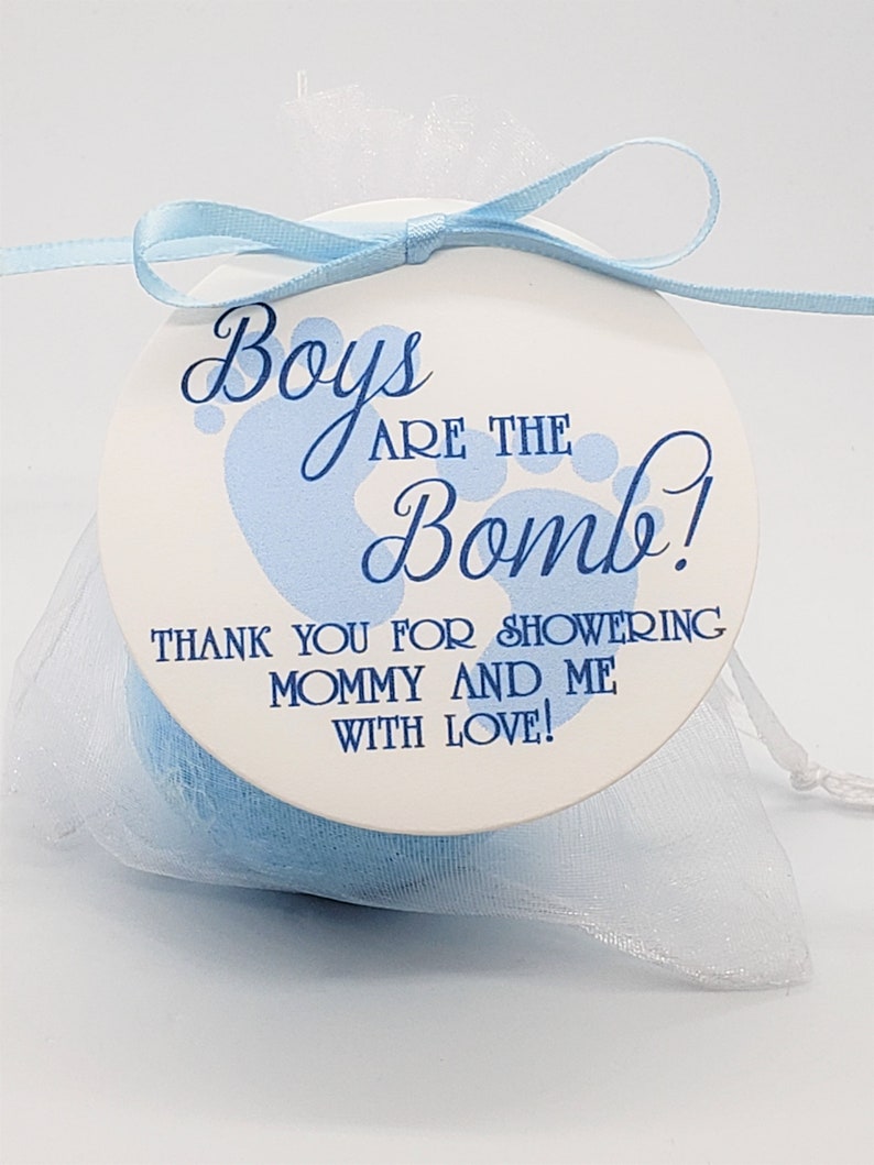 Boys Are The Bomb Baby Shower Favor Tags Bath Bomb Tags | Etsy