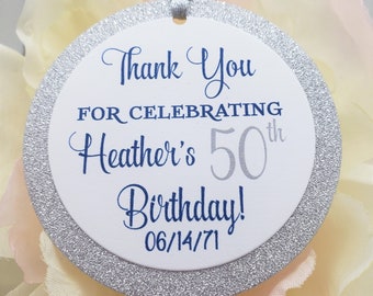Custom Birthday Mini Wine Bottle Favor Tags, Champagne Favor Tags, 40th, 50th, 60th, Champagne Tags, Birthday Decoration