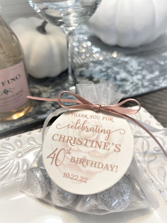 40th Birthday Favor Tags Candy Tags Cookie Tags Milestone - Etsy