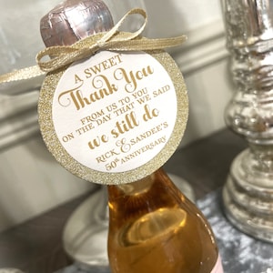 50th Wedding Anniversary Favor Tag, Anniversary Party Tag, Champagne Tag, We Still Do, Milestone Anniversary, Cookie Tag, Sweets Tag