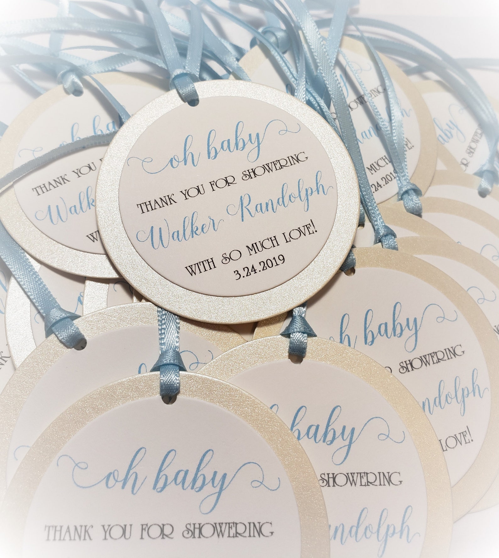 Oh Baby Baby Shower Favor Tags Favor Tags for Boys Shower | Etsy
