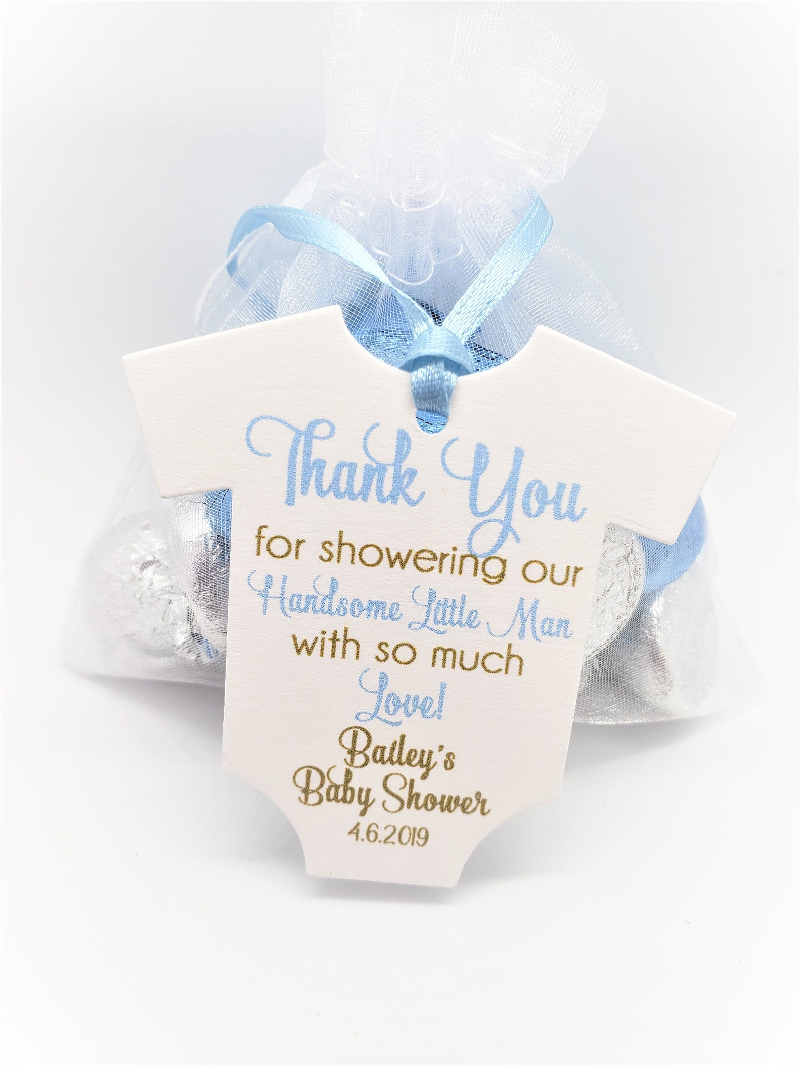 Baby Shower Favor for Boys Handsome Little Man Tag Favor Etsy