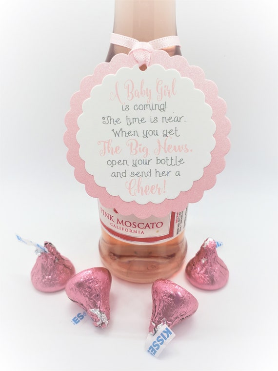 champagne baby shower favor tags