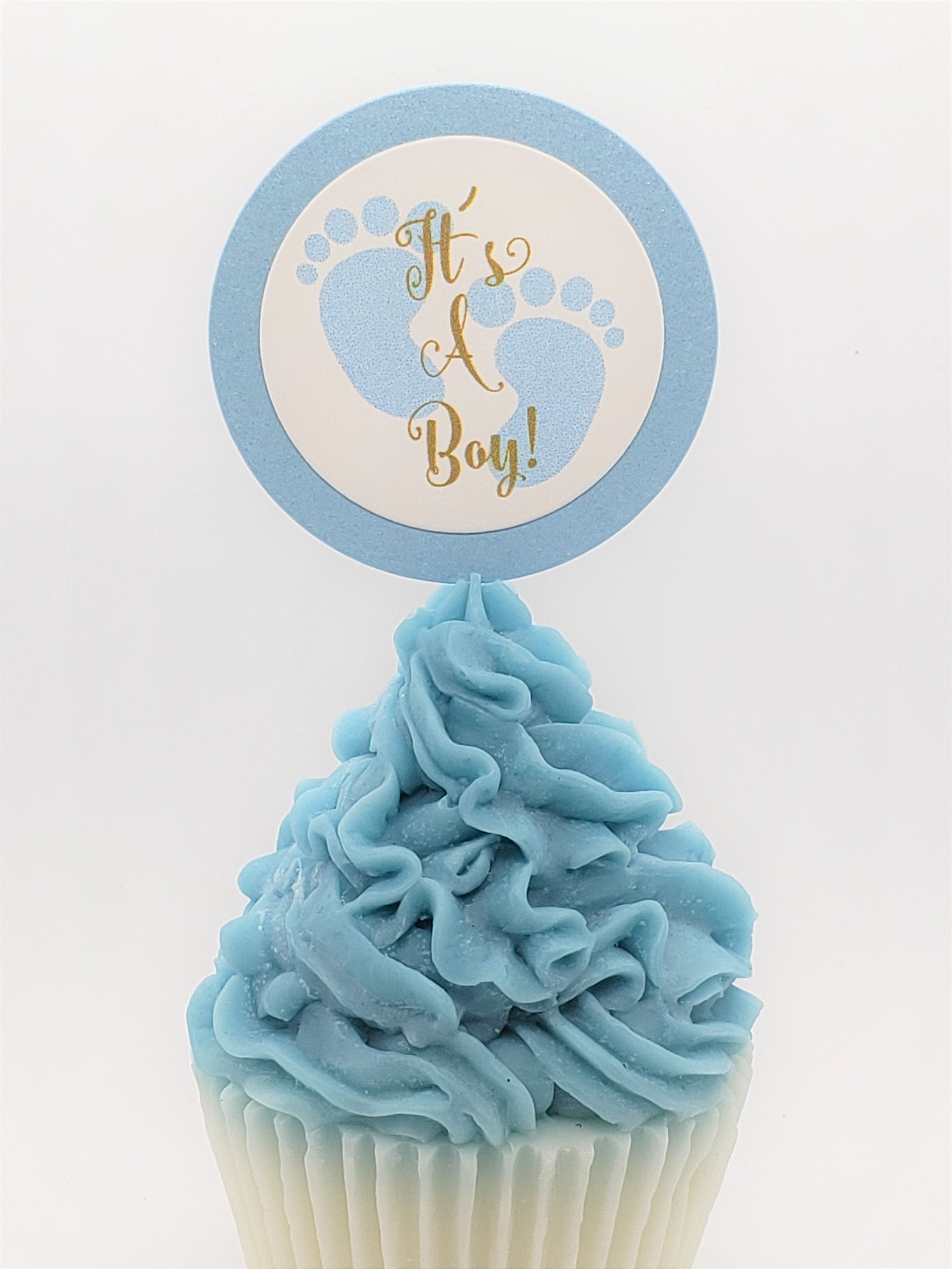 Its A Boy Cupcake Toppers Baby Shower Cupcake Toppers Boy Etsy