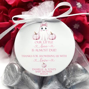 Baby Shower Favor Tags, Our Little Boo is Almost Due, Fall Baby Shower, Thank You Tags, Baby Shower Favor Tags Girls, Cute Ghost
