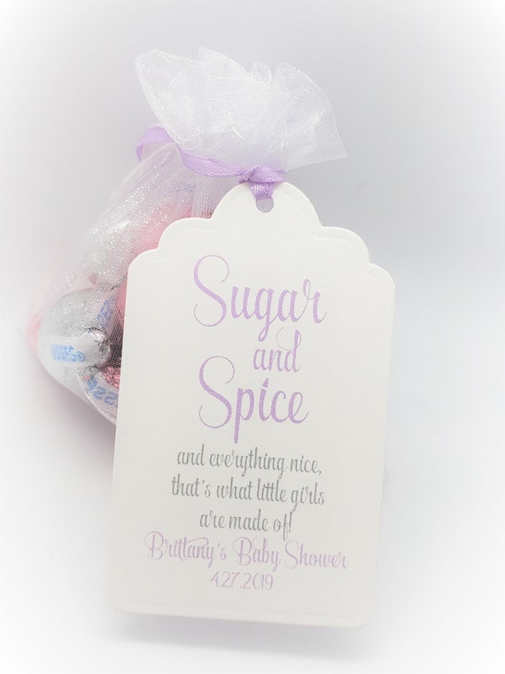 Sugar And Spice Baby Shower Favor Tags Baby Shower Favors Etsy