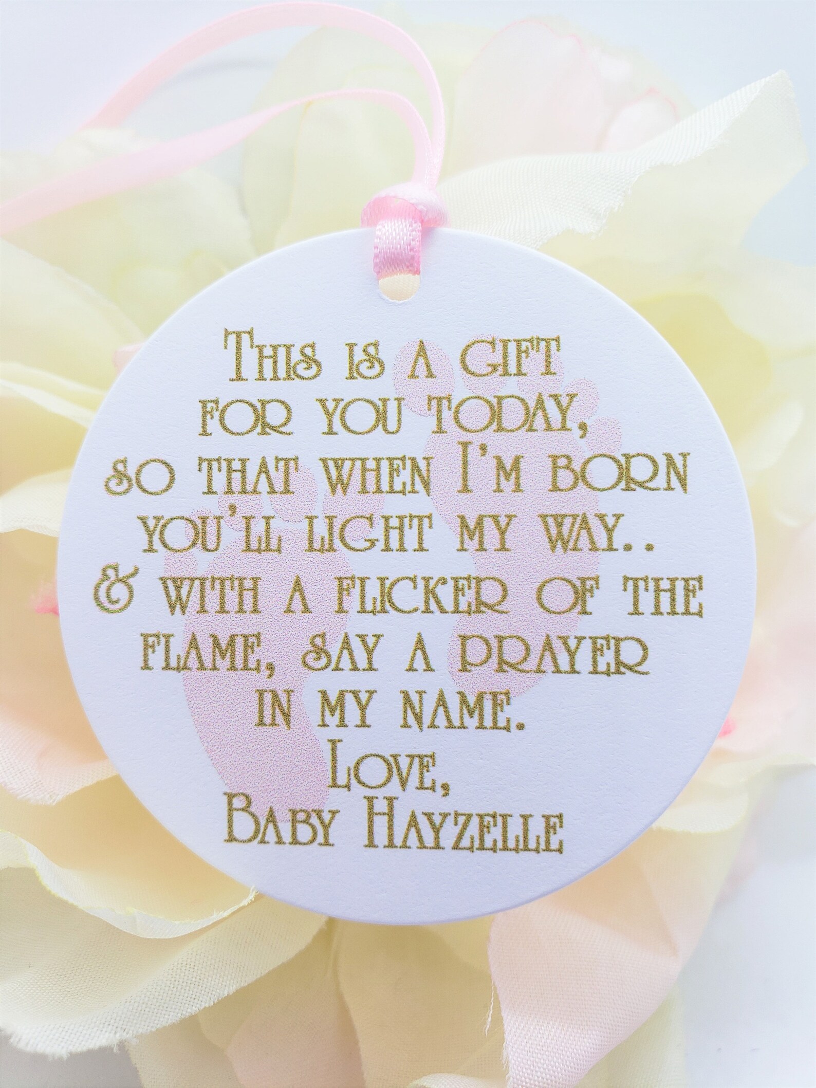 Baby Shower Candle Tags, Light This Candle, Candle Favor Tag, Customized Candle Tag Etsy