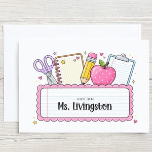 Teacher Notecards, Set of 10, Back to School
