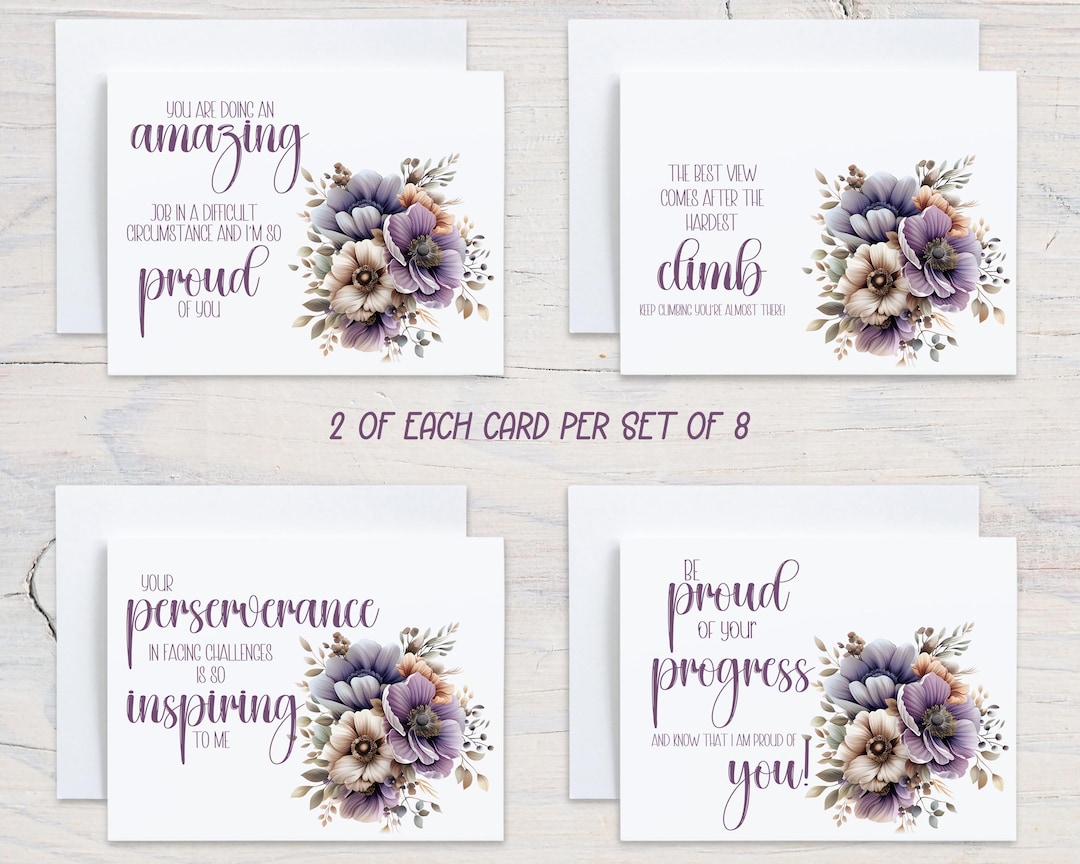 Encouragement Note Cards: Uplifting Mental Health Gift Set of 8 - Etsy