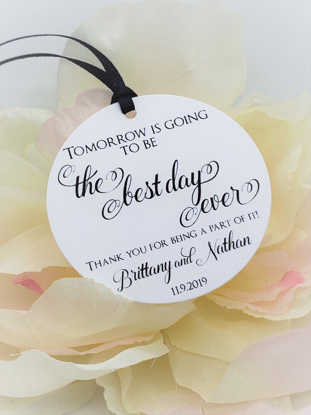 Best Day Ever Tags Rehearsal Dinner Tags Wedding Favors Etsy
