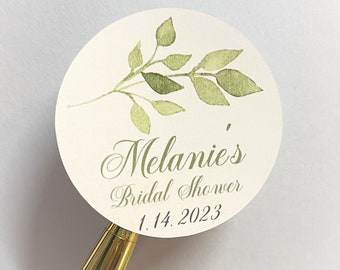 Bridal Shower Sticker, Greenery, Eucalyptus, Popcorn Sticker, Bridal Shower Favor